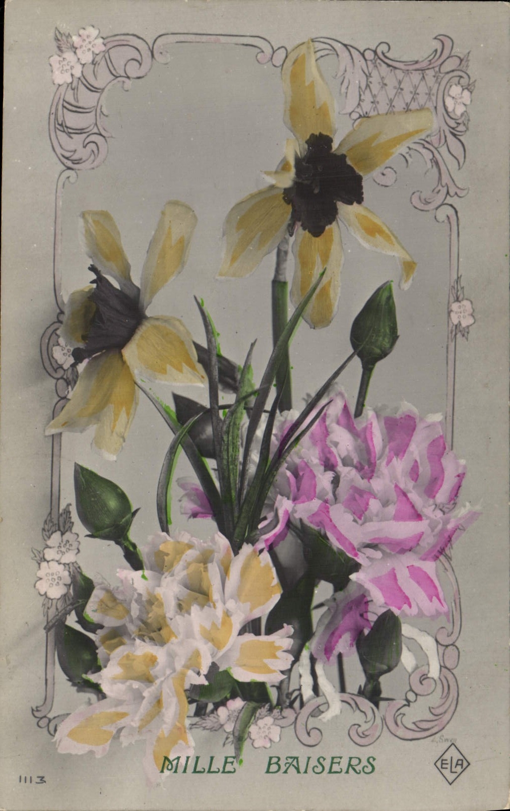 CPA Fantaisie Fleurs 