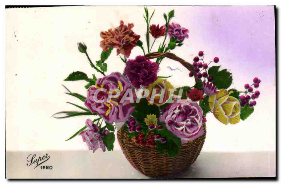 CPA Fantaisie Fleurs 