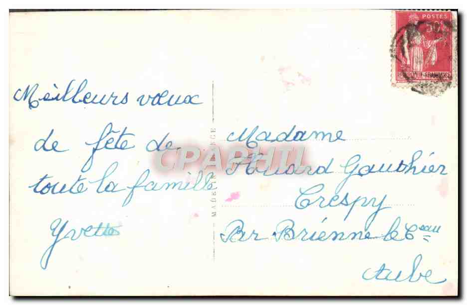 CPA Fantaisie Fleurs  — Rückseite