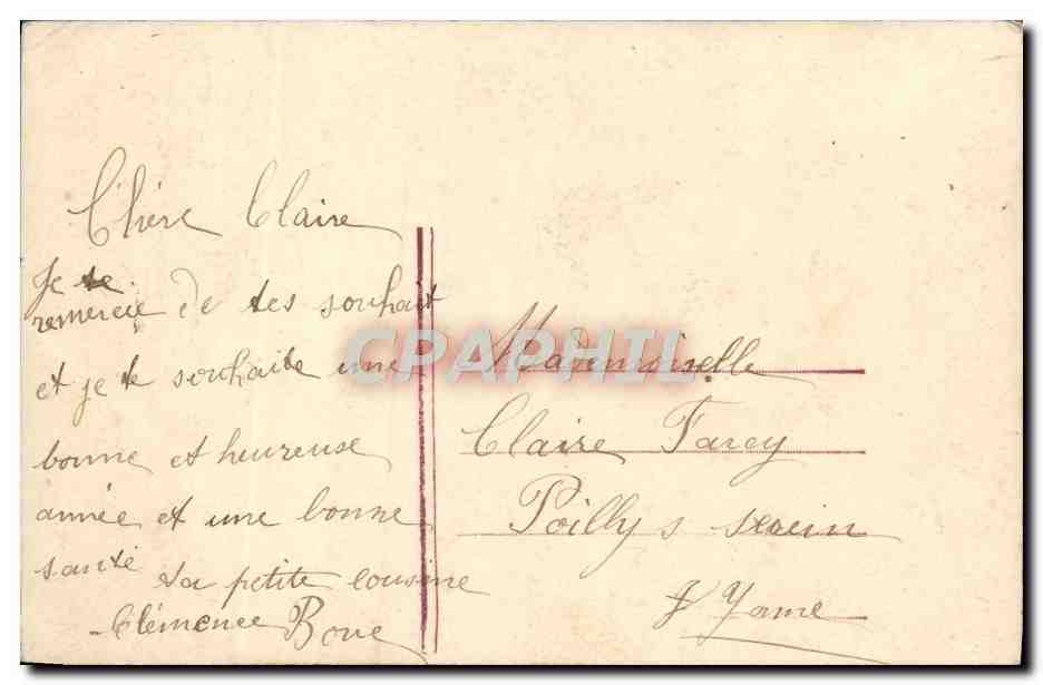 CPA Fantaisie Fleurs Femme — Rückseite
