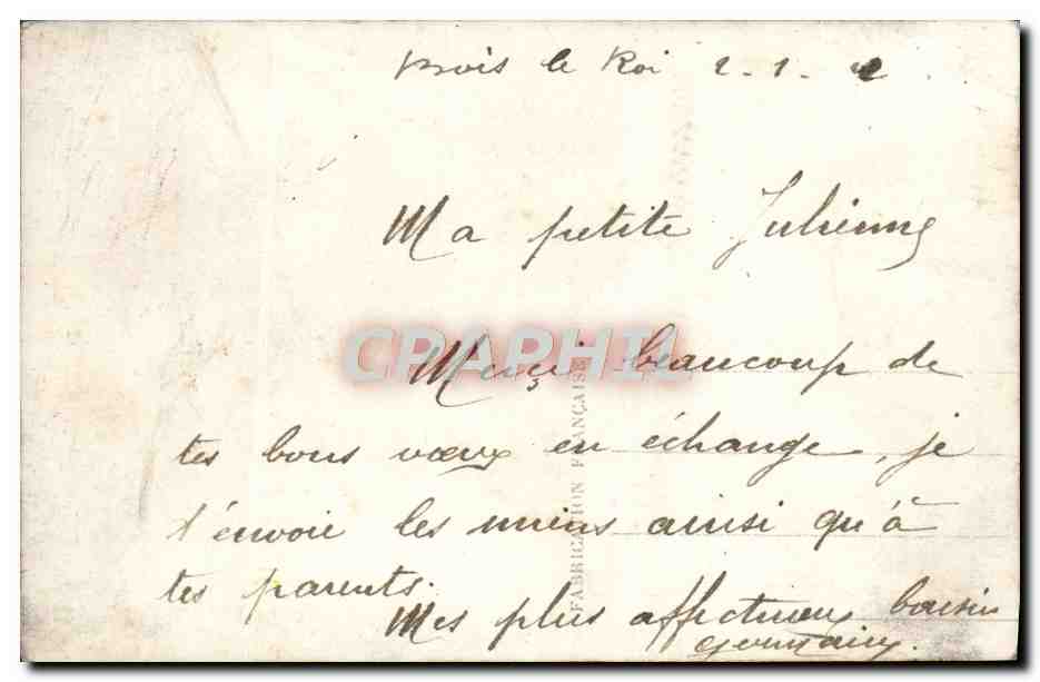 CPA Fantaisie Fleurs  — Verso
