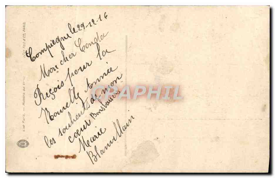 CPA Fantaisie Fleurs  — Verso