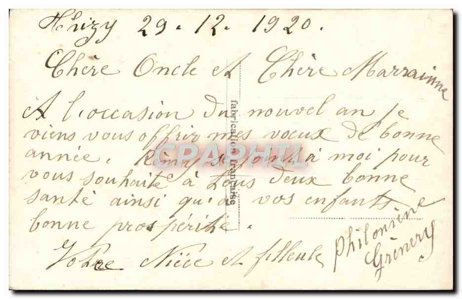 CPA Fantaisie Fleurs  — Verso