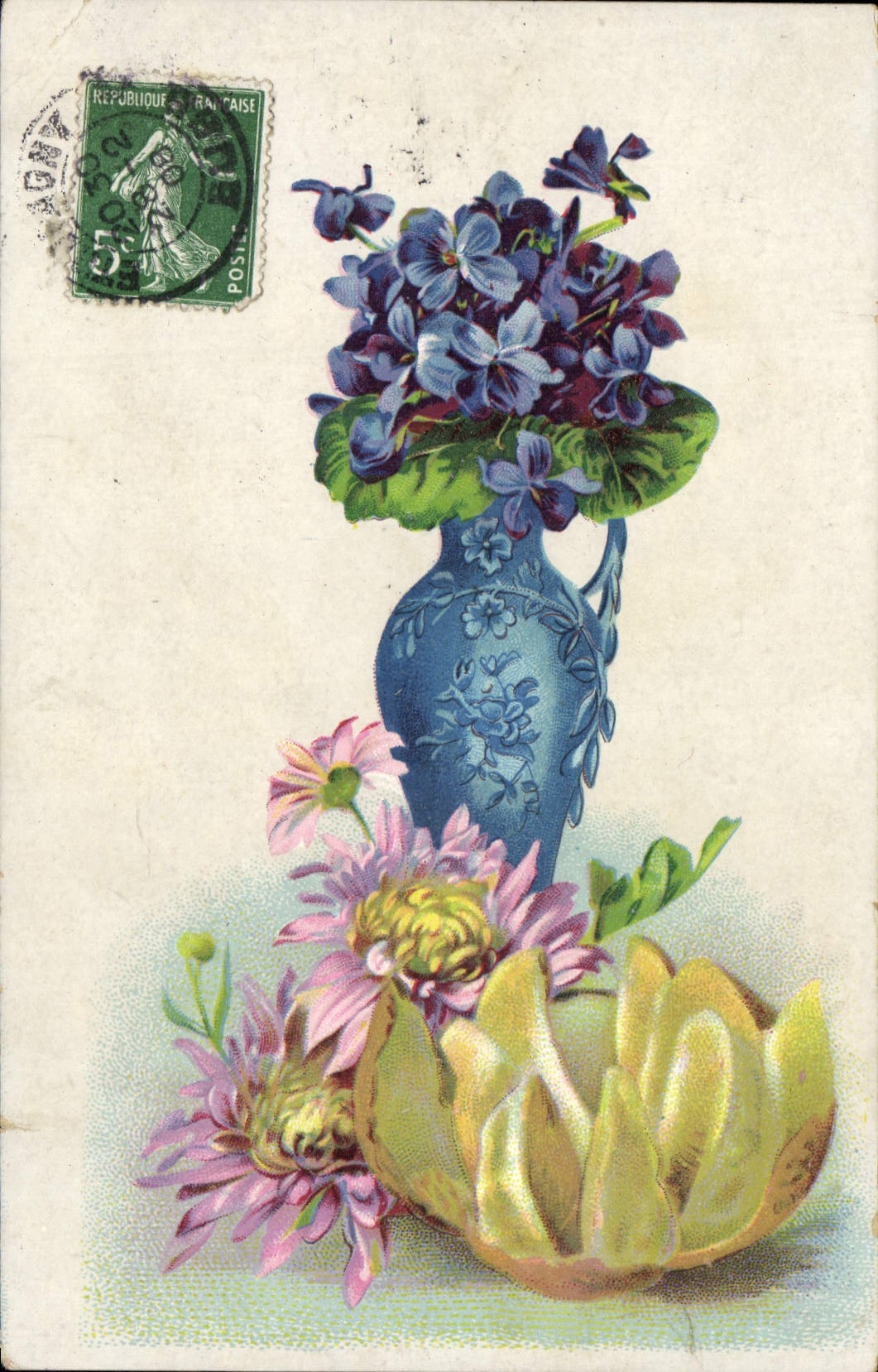 CPA Fantaisie Fleurs 