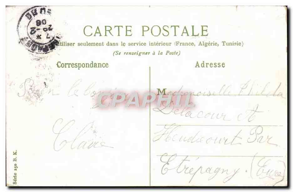 CPA Fantaisie Fleurs  — Rückseite