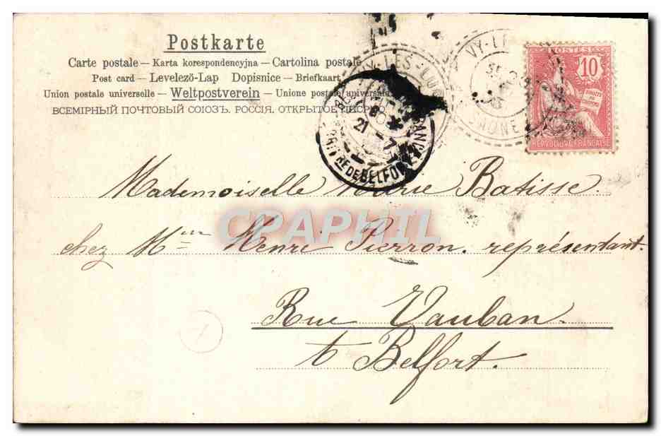 CPA Fantaisie Fleurs  — Rückseite