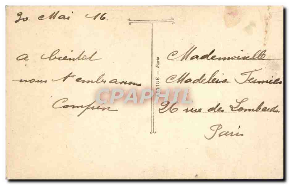 CPA Fantaisie Fleurs  — Rückseite