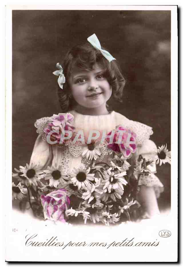CPA Fantaisie Fleurs Enfants