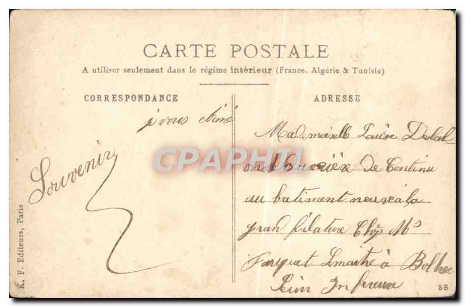 CPA Fantaisie Fleurs  — Verso