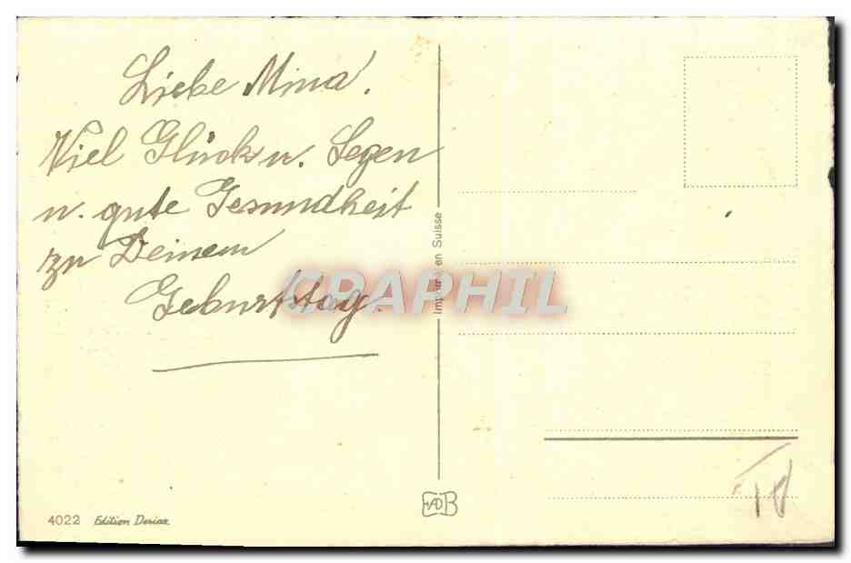 CPA Fantaisie Fleurs  — Verso