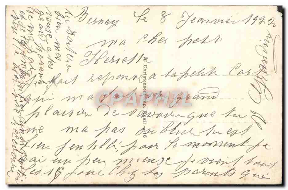 CPA Fantaisie Fleurs  — Verso