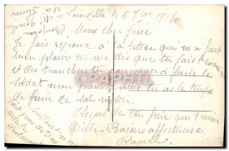 CPA Fantaisie Fleurs  — Verso