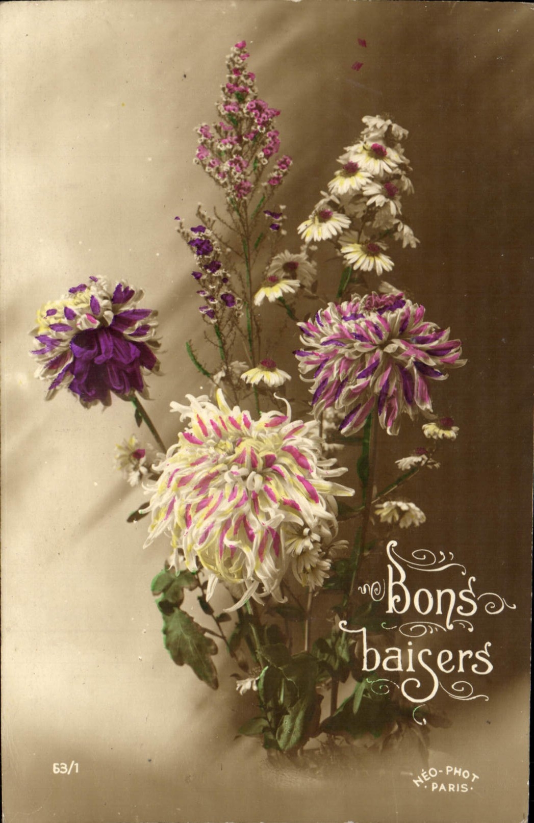 CPA Fantaisie Fleurs 