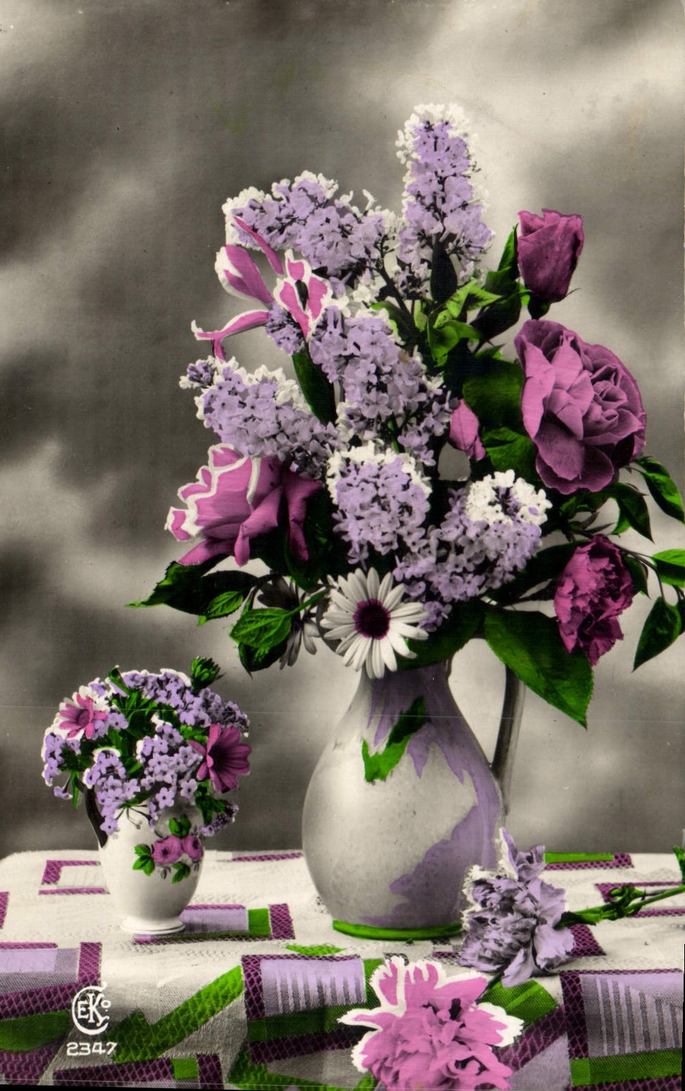 CPA Fantaisie Fleurs 