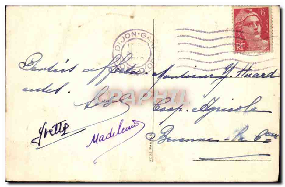 CPA Fantaisie Fleurs Fer a cheval — Rückseite