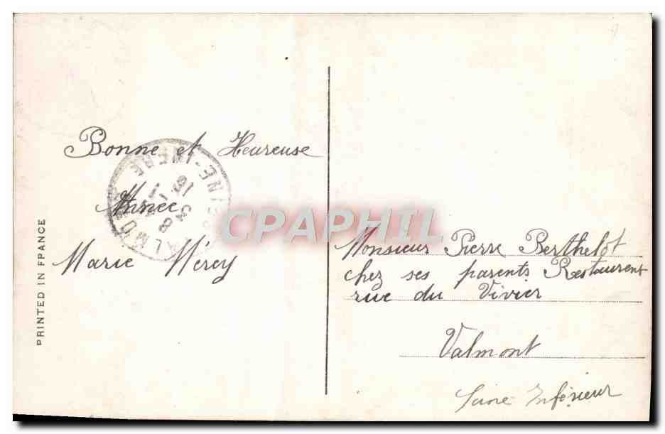 CPA Fantaisie Fleurs Souvenir de Cany — Verso