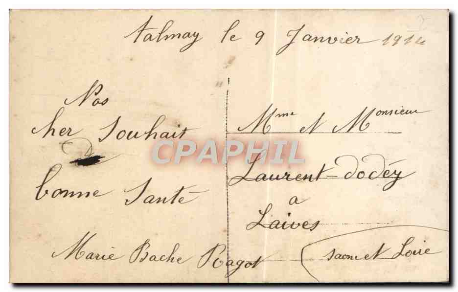 CPA Fantaisie Fleurs  — Rückseite