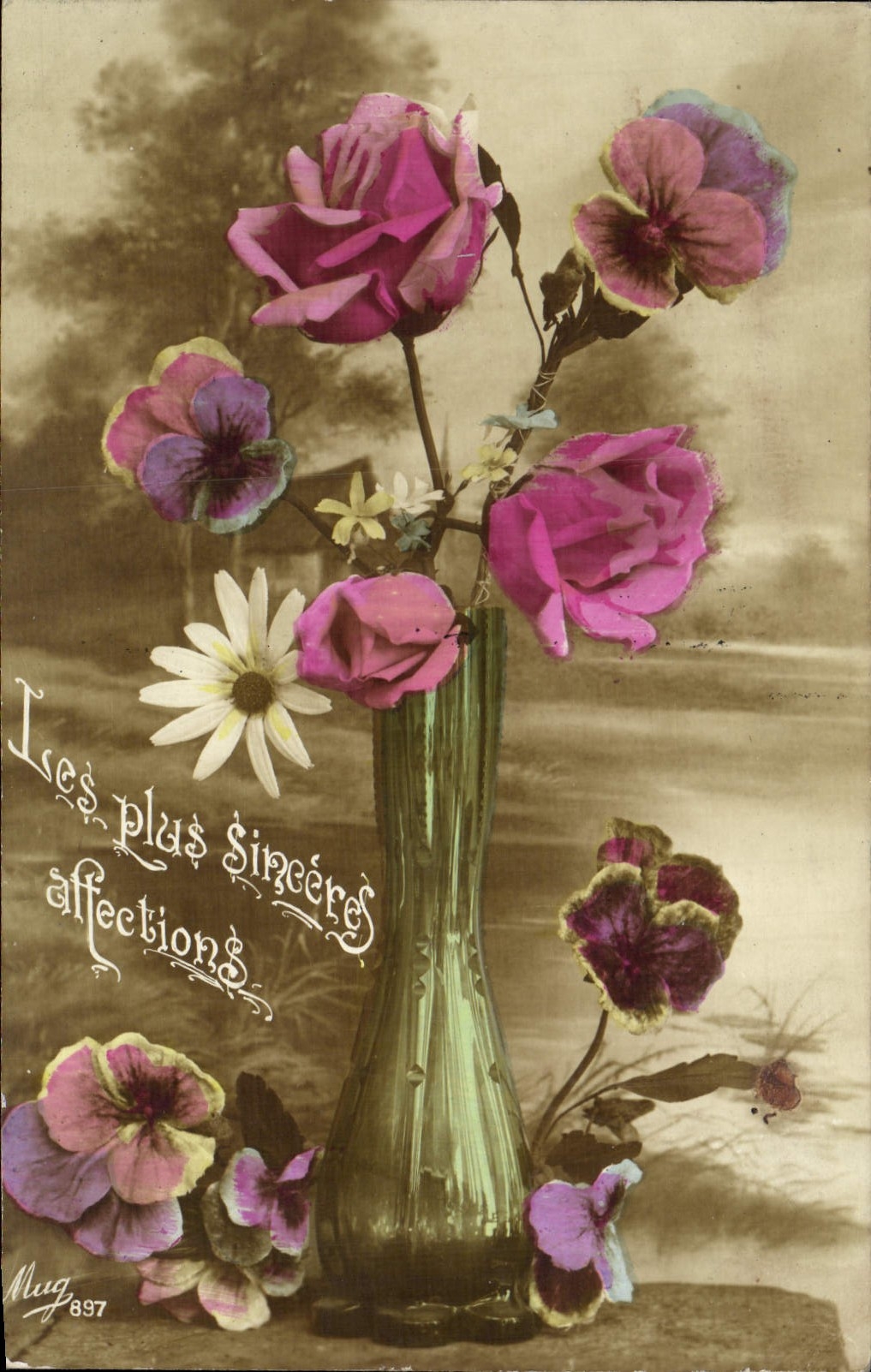 CPA Fantaisie Fleurs 