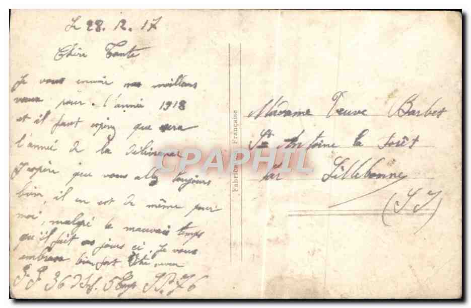 CPA Fantaisie Fleurs  — Rückseite