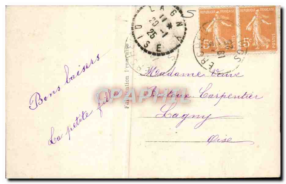 CPA Fantaisie Fleurs  — Verso