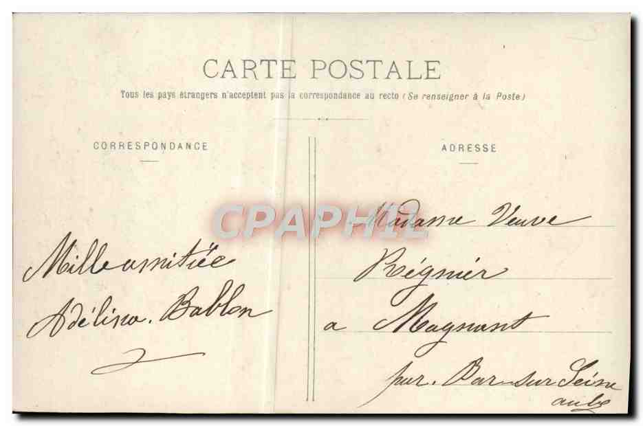 CPA Fantaisie Fleurs Papillon — Rückseite
