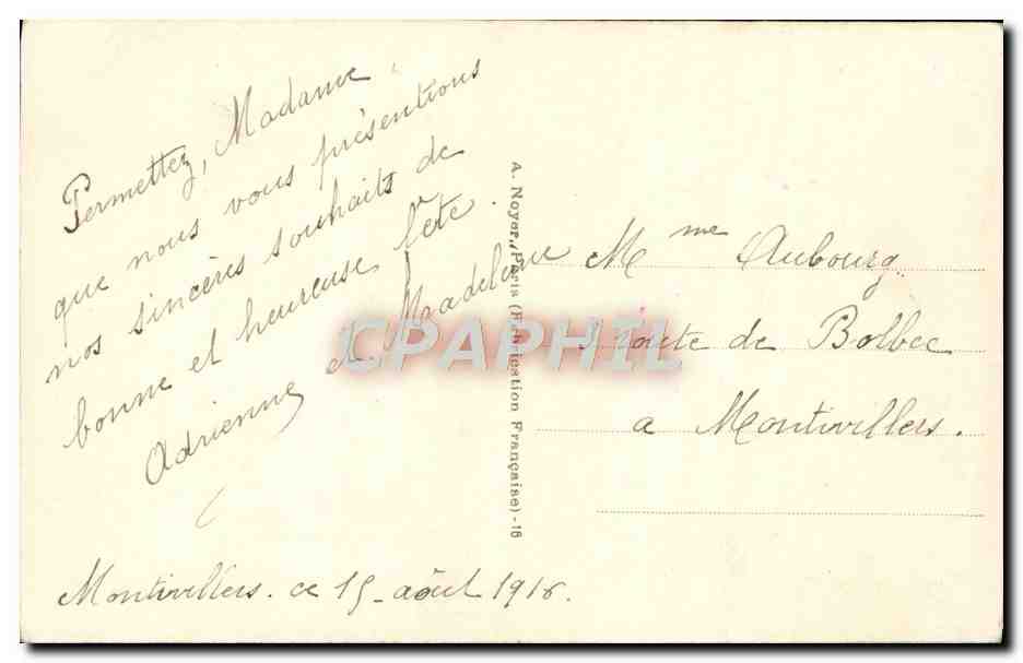 CPA Fantaisie Fleurs  — Verso