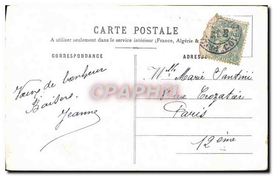 CPA Fantaisie Fleurs  — Verso