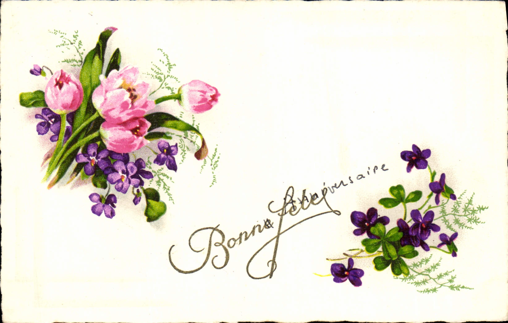 CPA Fantaisie Fleurs 
