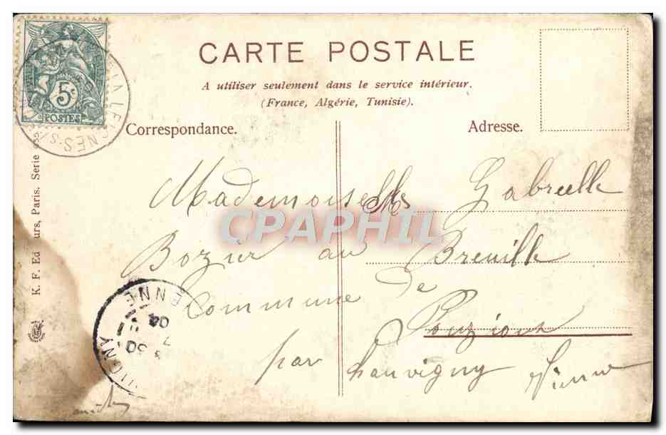 CPA Fantaisie Fleurs  — Rückseite