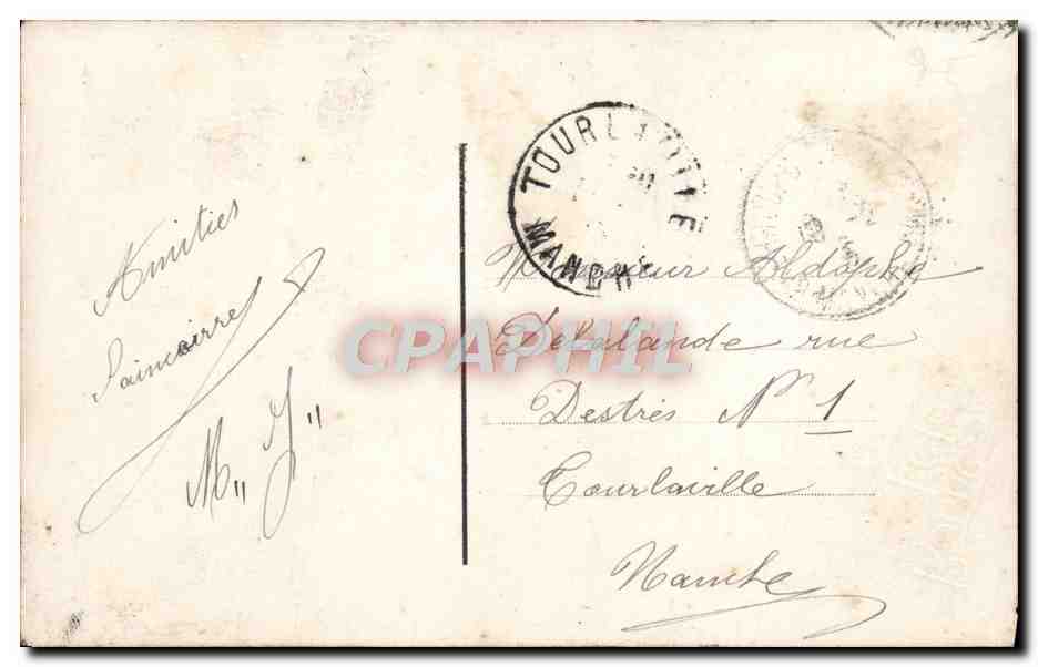 CPA Fantaisie Fleurs Santon — Verso