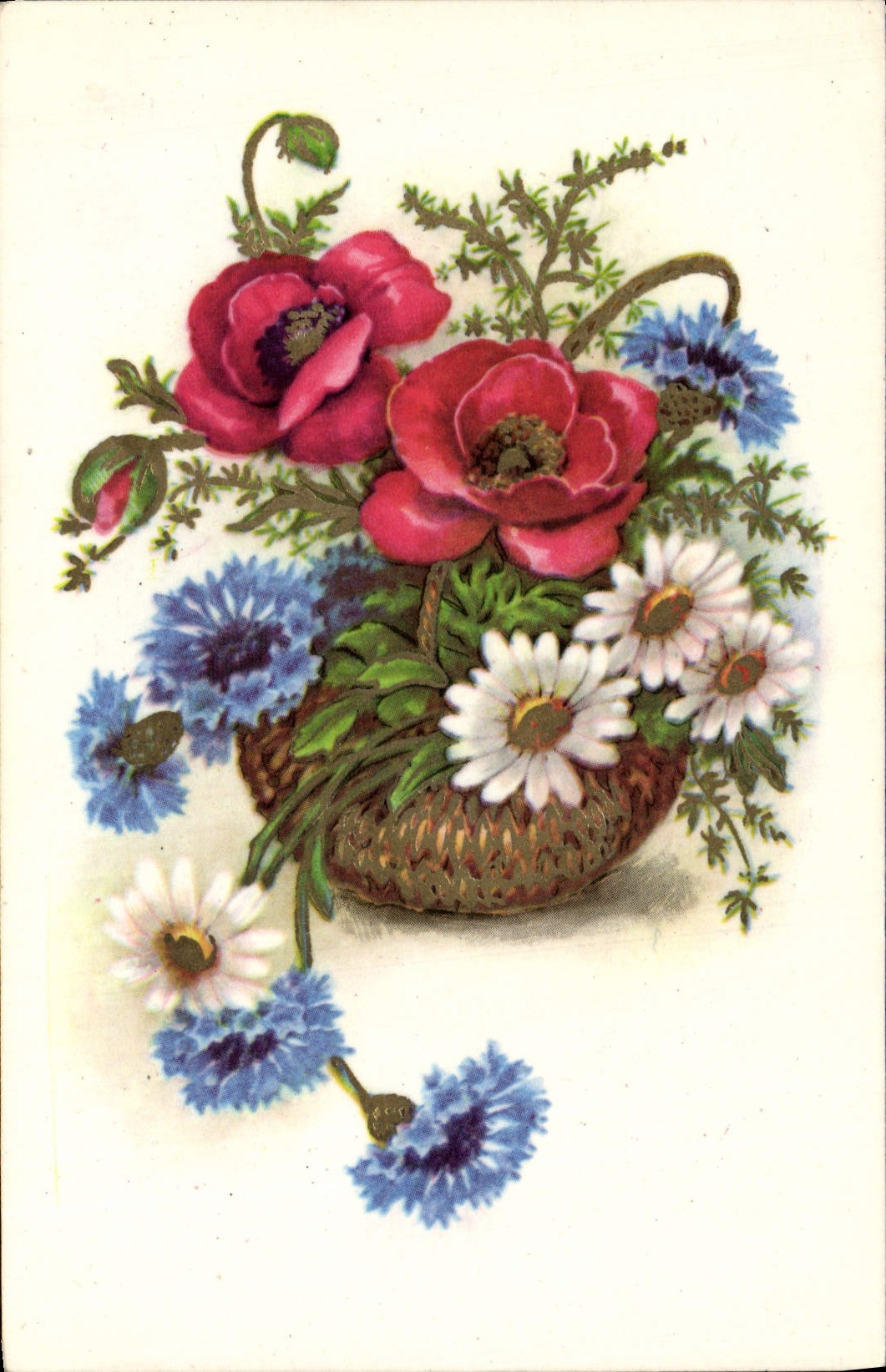 CPA Fantaisie Fleurs 