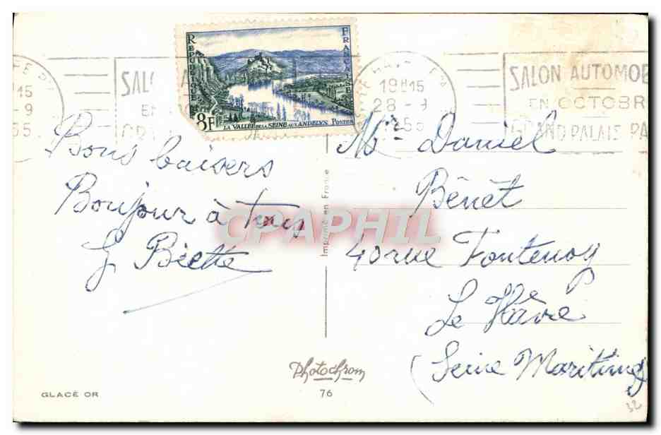 CPA Fantaisie Fleurs  — Rückseite