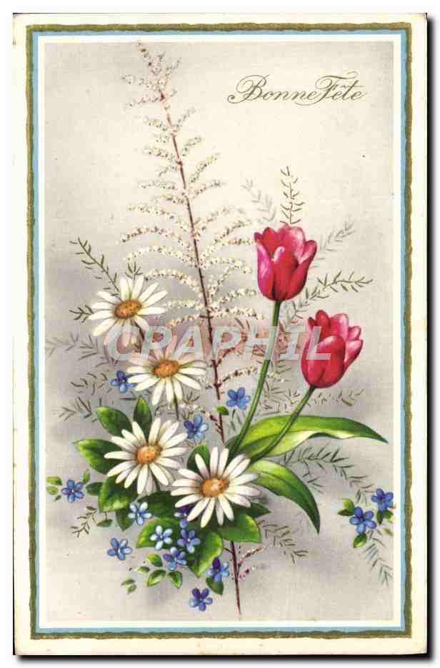 CPA Fantaisie Fleurs 