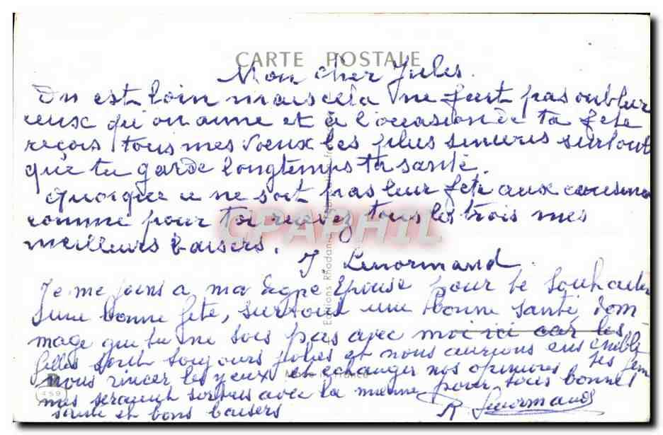 CPA Fantaisie Fleurs  — Verso