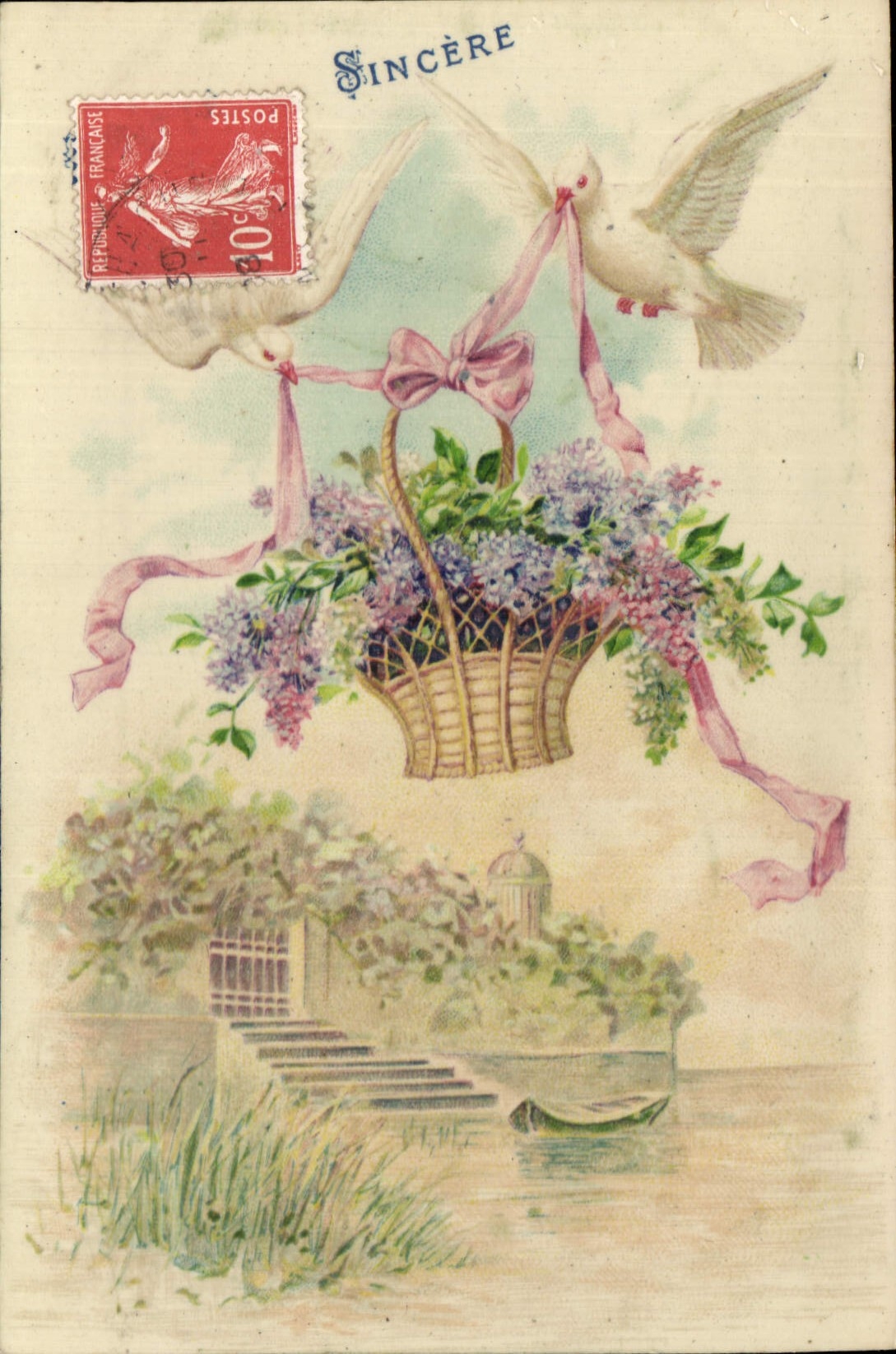 CPA Fantaisie Fleurs Colombes