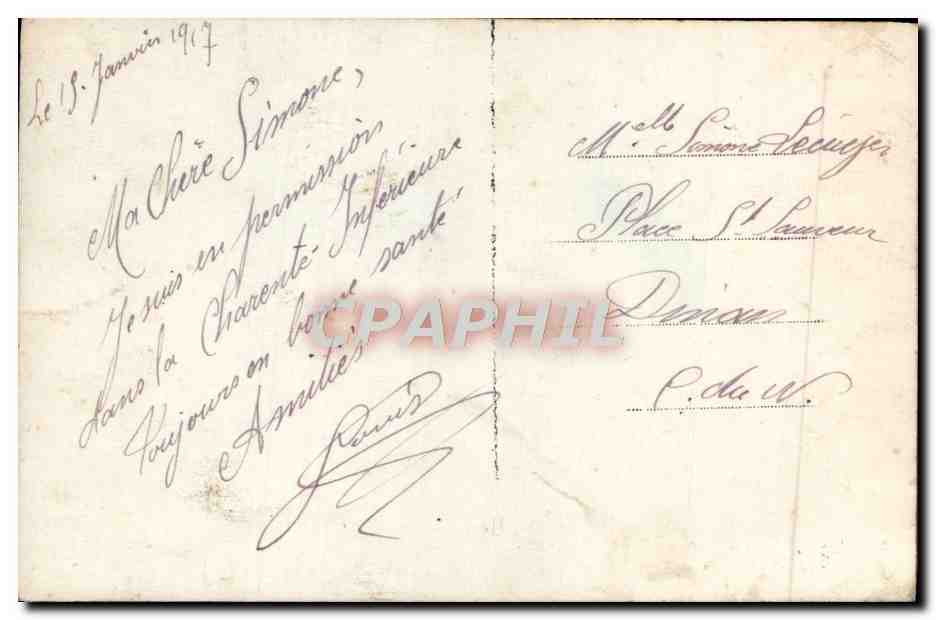 CPA Fantaisie Fleurs  — Verso