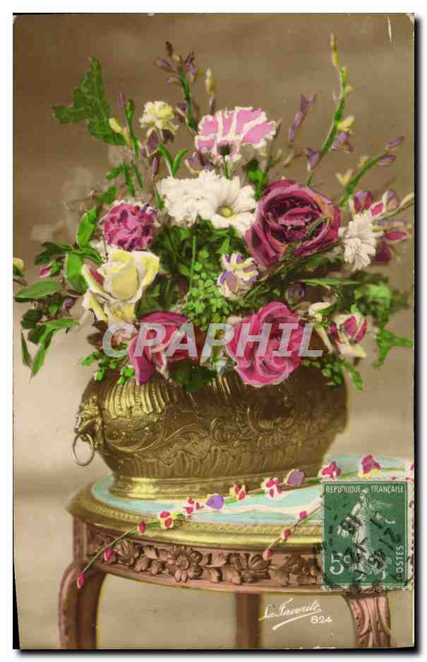 CPA Fantaisie Fleurs 