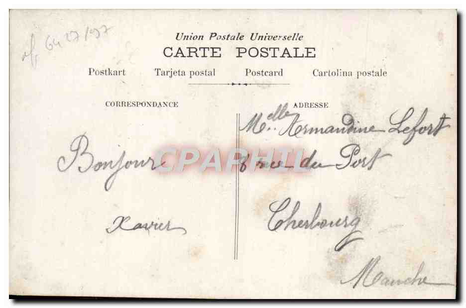 CPA Fantaisie Fleurs Homme — Verso