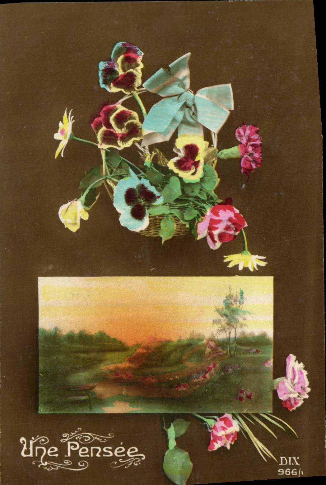 CPA Fantaisie Fleurs 