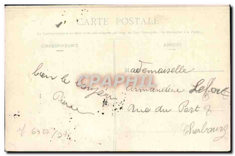 CPA Fantaisie Le secret des Fleurs Violette Trefle Bluet Oeillet REseda Rose — Rückseite