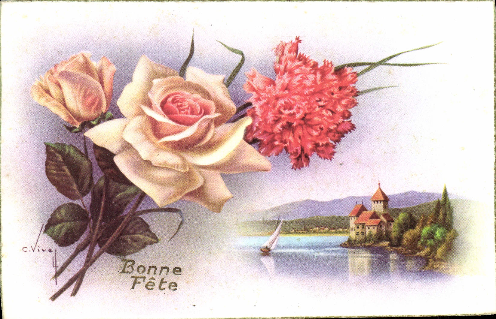 CPA Fantaisie Fleurs 