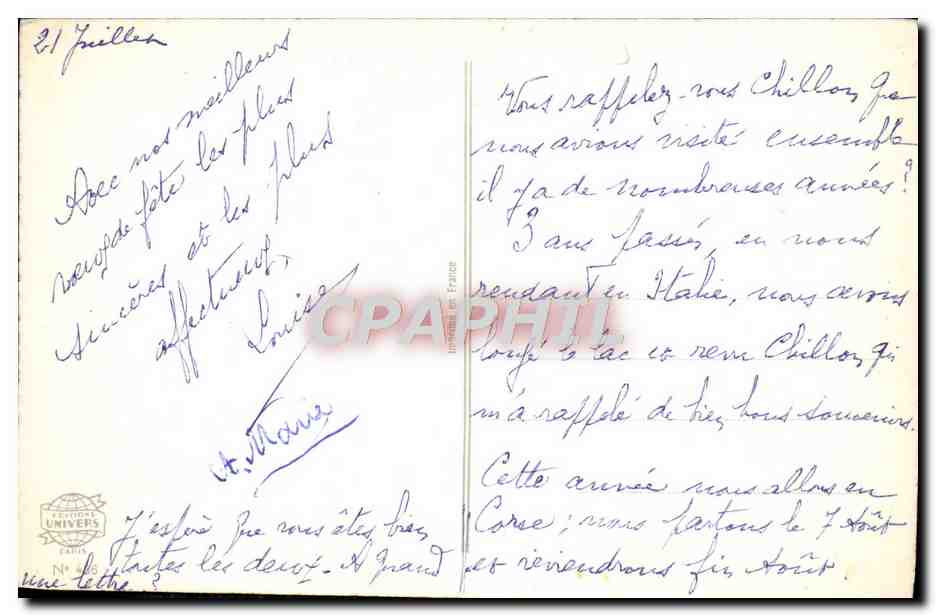 CPA Fantaisie Fleurs  — Verso