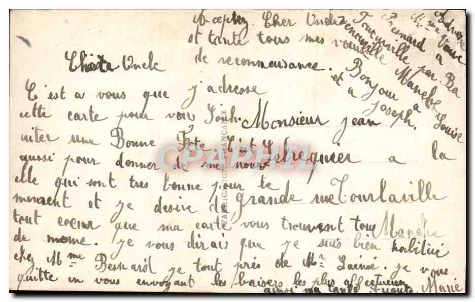 CPA Fantaisie Fleurs  — Rückseite