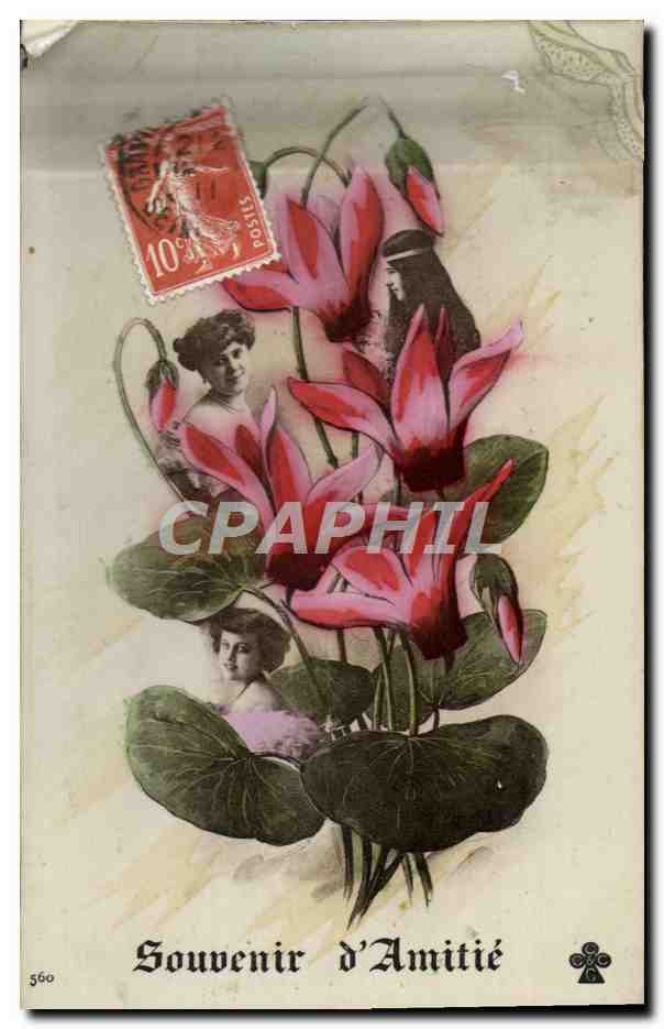 CPA Fantaisie Fleurs Femmes
