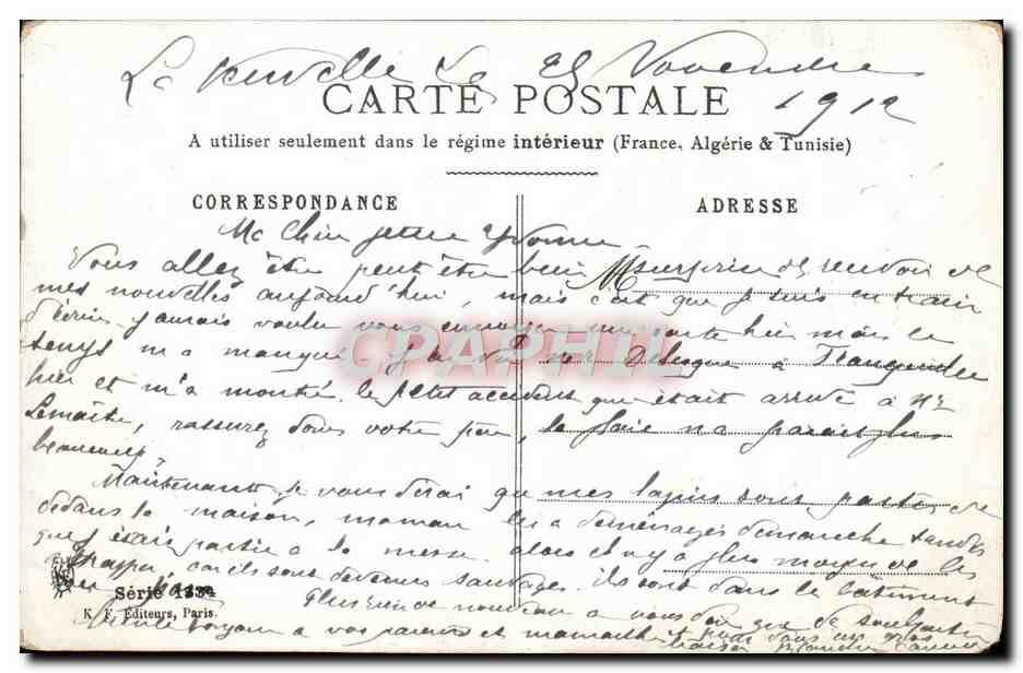 CPA Fantaisie Fleurs  — Verso