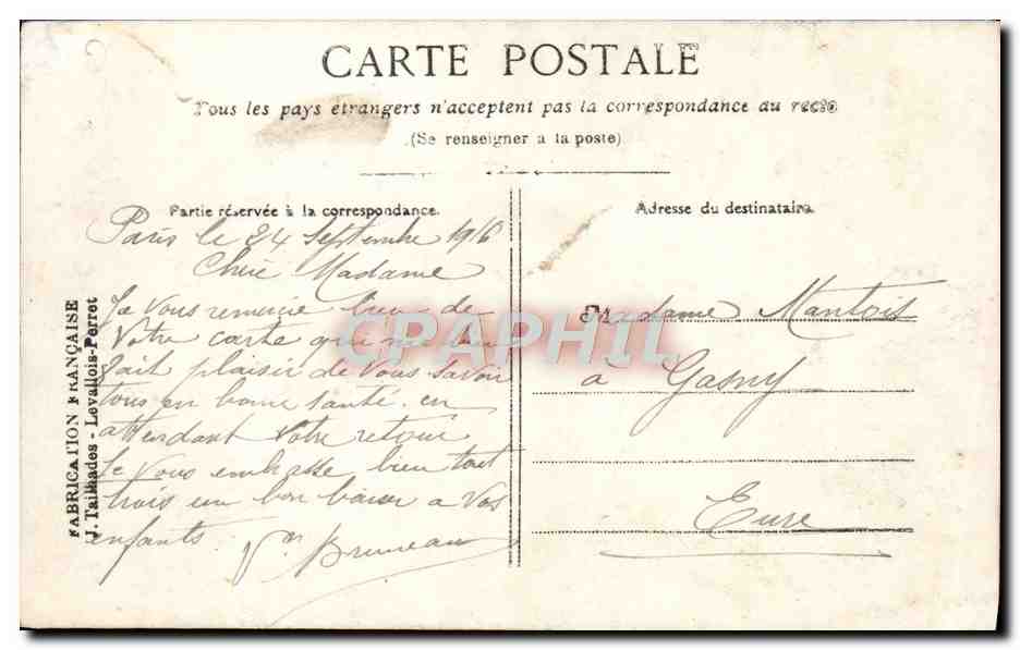 CPA Fantaisie Fleurs  — Verso