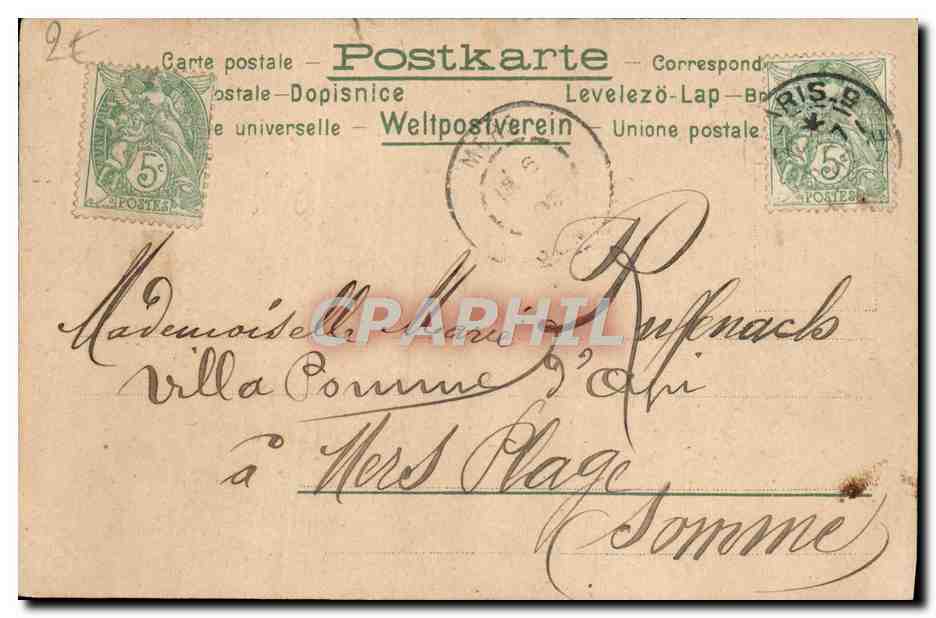 CPA Fantaisie Fleurs  — Rückseite
