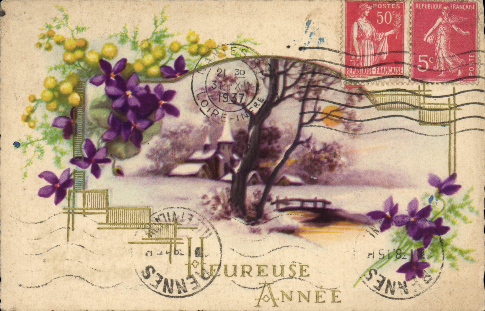 CPA Fantaisie Fleurs 