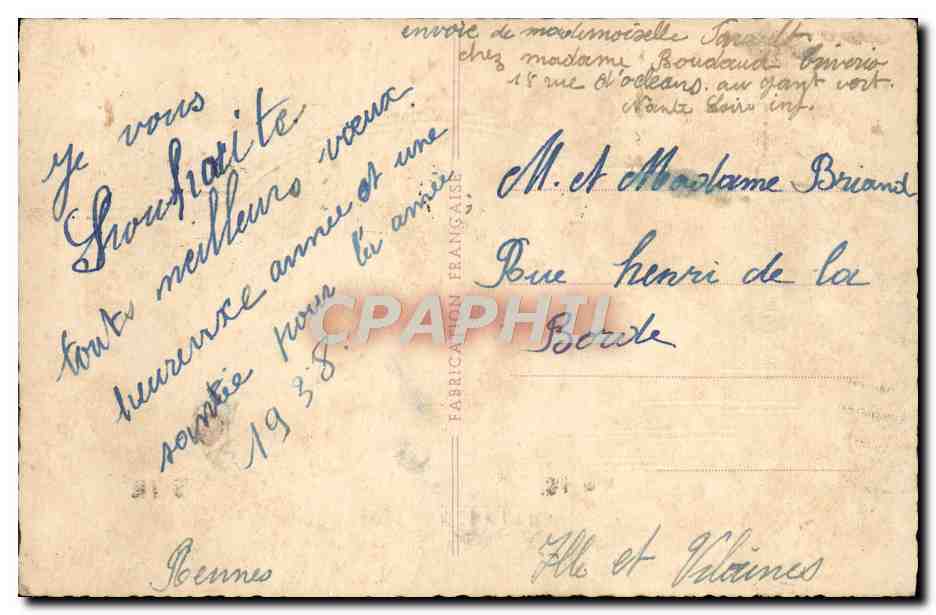 CPA Fantaisie Fleurs  — Verso