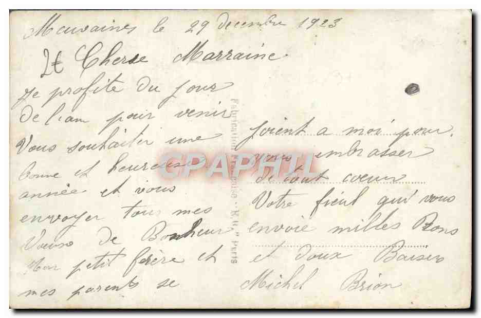 CPA Fantaisie Fleurs  — Verso
